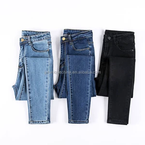 Plus Size Skinny Straight Summer High Waist Breathable Eco-Friendly Denim Jeans for Women