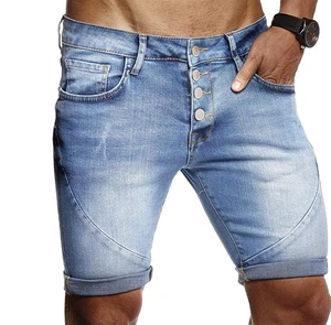 2026 Denim Short Jean Plain Men's Shorts Man Jeans Gym Shorts Slim Fit Men Casual Wear Denim Jeans Shorts