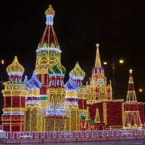 Exquisite Led Lighting Castle Inflatable Structure Buildings Balloon House for Party Event Ornament 220V 90 Led Snowflake IP65