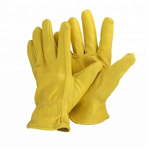Wholesale AB Grade Driver Gloves Winter Cowhide Leather Safety Work Glove Price