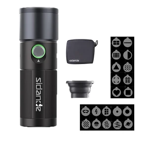 SIDANDE Videography 10W Flashlight Zoomable Photography Light Gobos Ambience Light with 1/4'' Thread for Camera Stand