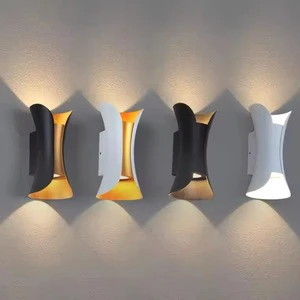 Factory 10W 6W Waist Waterproof Up And Down Led Wall Lamp Outdoor Indoor Modern Aluminum Exterior Decorative Wall Light