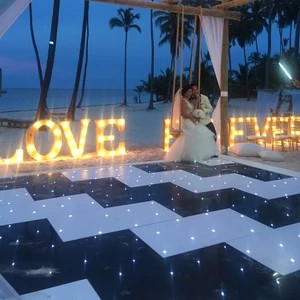 Hot Selling Tempered Glass Wired Wedding Dj Night Club Portable Led Dance Floor Tiles