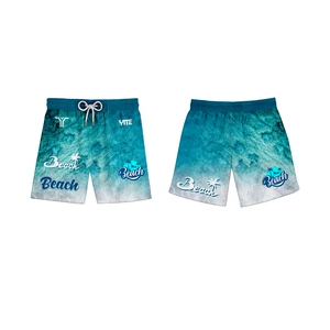 Beach Men's Plus Size Swimming Shorts Quick Dry Print Cartoon Pattern Surfing Trunks