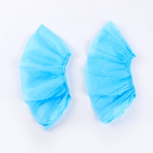 Non Woven PP Disposable Shoe Covers Waterproof Non Skid Protective Overshoes Elastic Ankle Dustproof Medical Household Use