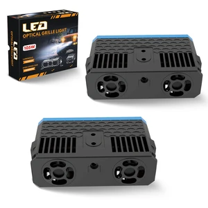 ONELUX Universal Blue LED Car Front Grille Light Strobe Running DRL Lamps New White Yellow 12V Auto Bulb for Accord