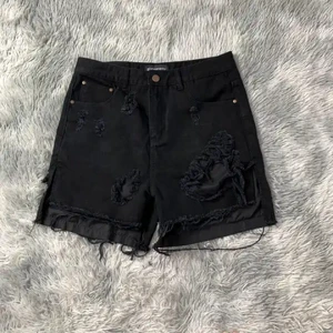 DENIMGUYS Ladies New Fashion Frayed Hem Raw Edge Irregular Torn Ripped Hole Stretch Denim Shorts Jeans Pants for Women