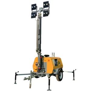 7M Diesel-Powered White LED Landscape Lighting Tower with Telescopic Mast IP65 Rated 360 Beam Angle 440,000 Lumens