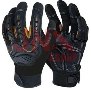 Performance Mechanic Work Gloves TPR Impact Protection Anti-Slip Grip Secure Protective Security Protection