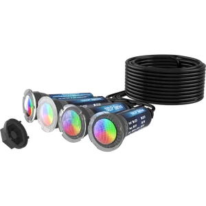 ETL Certified 1.5 Inch Underwater Pool Light IP68 Waterproof RGBW Color-Changing Nicheless Pool Light Compatible With Pentair