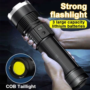 Aluminum Alloy Torch Light Long Range Rechargeable Linterna Taschenlampe Super Bright High Lumens 100000 Promotional Flashlights