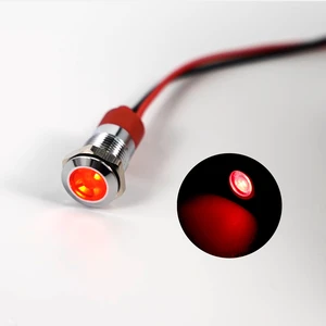 6mm Metal Multi-color Indicator Light Neon LED IP65 110V 220V AC Power Status & Power Signal Indicators for Instrument Panel