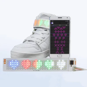 APP Controlled Editable Flexible LED Screen Shoe Lamp Wearable 5*36 Soft Walking Bracket with English Decor for Parties