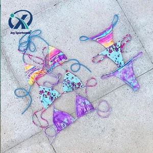 Customize Your Printed logo High Quality Swimwear Low MOQ Swimwear Beachwear Swim Suits Women Ladies Swimsuit Bikini Set