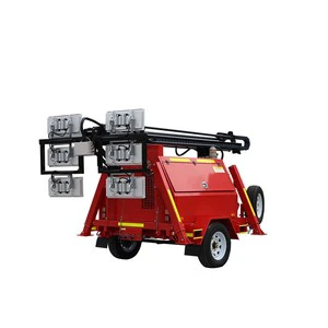 Hydraulic mast diesel lighting tower