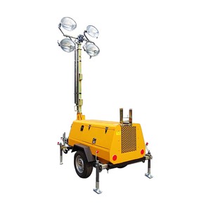 Building Demolition Mobile Lighting Fixture Old House Removing Night Site Light