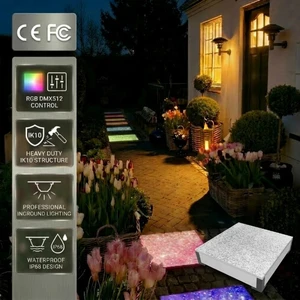 RGB Aluminum Floor Brick Light Lighting for Building Bricks IP68 DC12V/24V LED DMX512