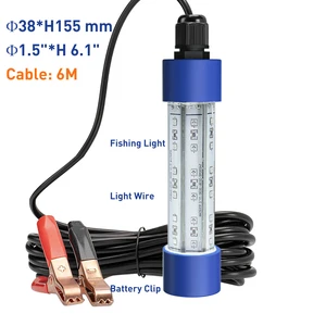 Night Fishing LightIP68 Waterproof LED Deep Drop 30W 60W Lures Fishing Underwater Fish Light Led Lure Fishing