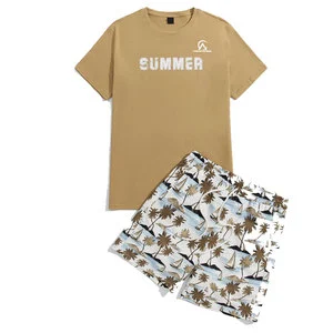 Modern Fashion Summer Outfit Streetwear T-Shirt And Short Set Comfortable Soft Fabric For Casual Wear And Daily Style