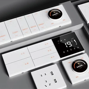 TianLai M6 Wholesale Light Switches Aluminum Zigbee App Control 2 Way Smart Switch Panel