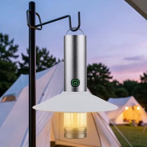 LED Camping Flashlight Strong Magnetic Rechargeable Lithium Battery IP44 Rated Dual Color Temperature (Warm White/Daylight)