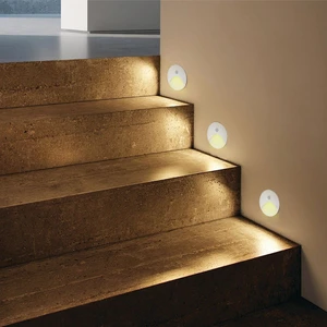 IP65 Waterproof Aluminum Motion Sensor Corridor Stair Light Induction Recessed Aisle Wall Lamp 300K 4000K 3W Led Step Outdoor