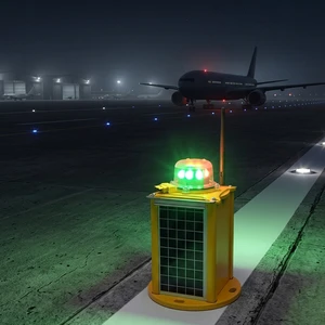 Professional IP65 LED Marine Port Navigation Safety Solar Aviation Obstruction Light