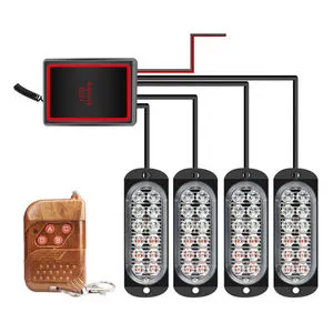 Wireless Remote Controlled LED Grille Light with Remote for Car Front Grill Colors LED Wireless Remote Control Net Light