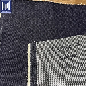 Dark Blue 14oz 100% Cotton Twill Denim Fabric Very Heavyweight Non-Selvedge for Men's/Boys/Girls Jeans Jackets Fashionable Slub