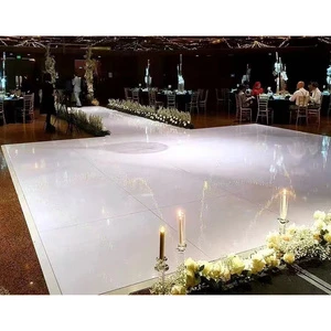Outdoor Indoor Christmas Party Glossy White Dance Floor with Catwalk