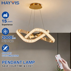 Factory Direct Sale Modern Light Luxury Style Indoor Chandelier Decor Dining Room 3CCT 60W Led Pendant Lamp With Remote Control