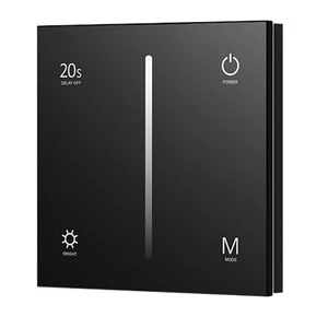 T18 100-240VAC 0-10V LED Dimmer Glass Touch Panel Dimmer with RF Wireless Control for Single Color LED Strip Light