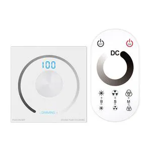 6A/CH Constant Voltage LED Dimmer DC 12V 24V Knob Brightness Controller Wireless RF Remote LED Strip Light Premium Dimmer