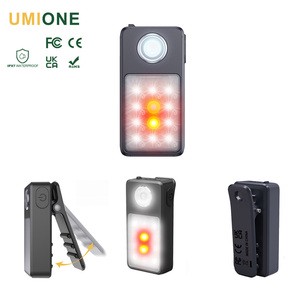 Custom IPX7 Waterproof Rechargeable Flashlight Floodlight and Red Light LED Source for Camping and Running