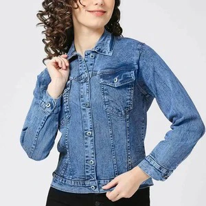 High Quality 100% Cotton Women's Jeans Jackets Breathable and Reasonably Priced for Winter Seasons with Button Decoration