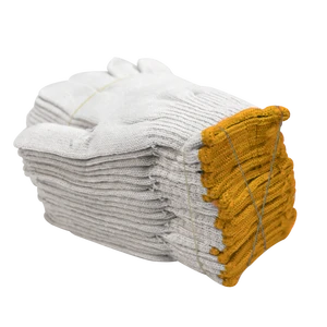 Factory Direct White Cotton Gloves Labor Construction Hand Guantes Safety Work Gloves for Industry