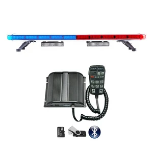 1.2M Ambulance Emergency LED Warning Lights Bar Red Blue Strobe with 400W Siren Alarm Flashing Function