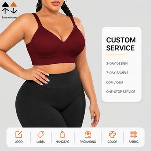 Women Plus Size Sports Bra Y Back Design Adjustable Straps Naked Feel Supportive Fitness Bra for Yoga Gym Running Workout
