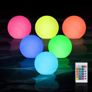 10 20 30 35 40 50 60 cm OEM Rechargeable Battery Waterproof Floating Led Illuminated Swimming Pool Ball Light for Swimming Pool