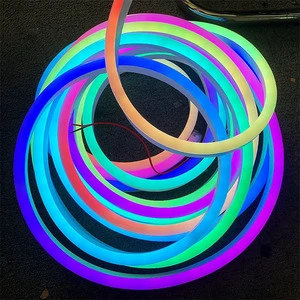 Custom PVC Neon Rope Light With Remote Smart App Outdoor Decoration Ip65 Waterproof 5m 5v RGBIC Flexible Silicone Led Neon Light