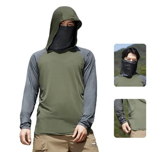 Wholesale New Men's Summer Camouflage UV-Protective Outdoor Loose Fishing Cool Mesh Sun Protection Clothing Tops