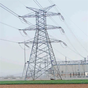 Yinghao Electric Power Tower Steel Construct Angle Iron Hot Dip Galvanized 33/66/110/220kv Customizable Height From 20 120 Meter