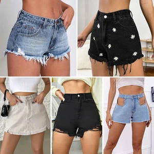 Brand New Korean Version Denim Shorts Women's Short Jeans Summer Wide Leg Pants A-line Shorts Randomly Shipped