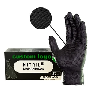 10 Mil Heavy Duty Mechanic Repair Industrial Custom Logo Diamond Texture Latex Free Powder Free Disposable Nitrile Gloves