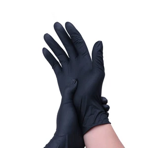 XINGYU Hand Arm Protection Industrial Safety Disposable Nitrile Gloves 4Mil Exam Powder-Free Black Disposable Nitrile Gloves
