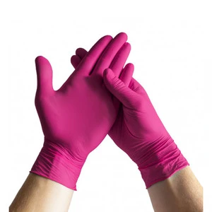 Hot Selling Black Nitrile Five-Finger Safety Gloves Disposable Waterproof Anti-Slip Function Factory Supplier Wholesale OEM ODM