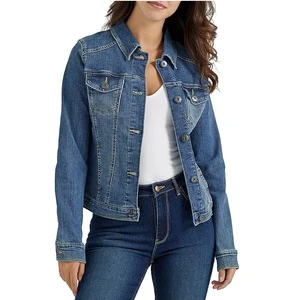 Wholesale Classic Denim Jacket Women's Basic Jacket Long Sleeve all Colors available Short Denim Jacket for Women