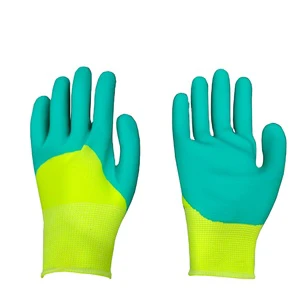 High Quality 13Gauge Polyester Latex Coated Safety Gloves for Manual Working Protection