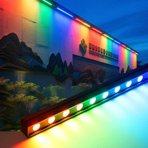 Reflection Building Facade Led Lighting Rgbw Dmx Exterior Outdoor Waterproof Linear Led Strip Wall Washer Spotlight
