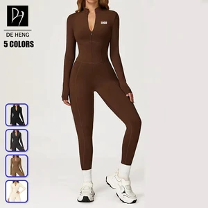 2025 Custom Workout Sports Women's Jumpsuits Playsuits Fashion Outdoor Thermal Training Fitness Athletic Apparel for Women